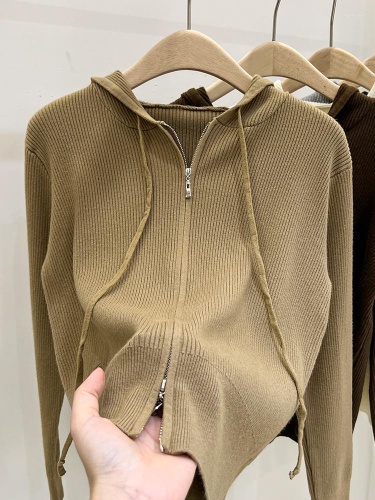 Women' Hoodies 2023 Spring Women' Knitted Long Sleeve Zipper Solid Color Sweatshirts Korean Style Knitwear Top Female Clothing, Black
Women' Hoodies 2023 Spring Women' Knitted Long Sleeve Zipper Solid Color Sweatshirts Korean Style Knitwear Top Female Clothing, Black