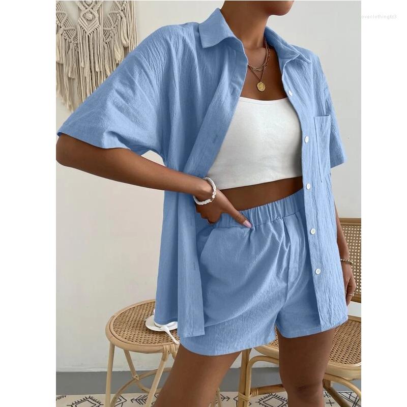 Women' Sleepwear Cotton Loungewear Women Cardigan Suits With Shorts Casual Summer Homewear Lady Fashion Elegant Solid Pajamas 2pcs Set
Women' Sleepwear Cotton Loungewear Women Cardigan Suits With Shorts Casual Summer Homewear Lady Fashion Elegant Solid Pajamas 2pcs Set