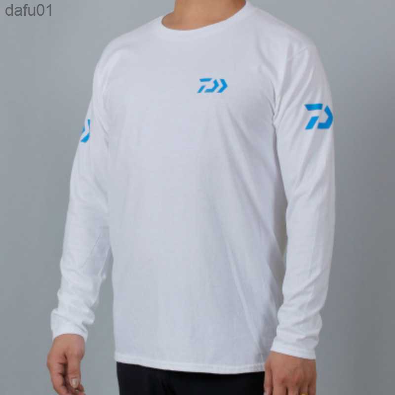 2021 New Men Fishing Clothing Long Sleeve Outdooe Breathable Daiwa Clothing T Shirts Plus Size Cotton Fishing Clothes Sports Tee L230520