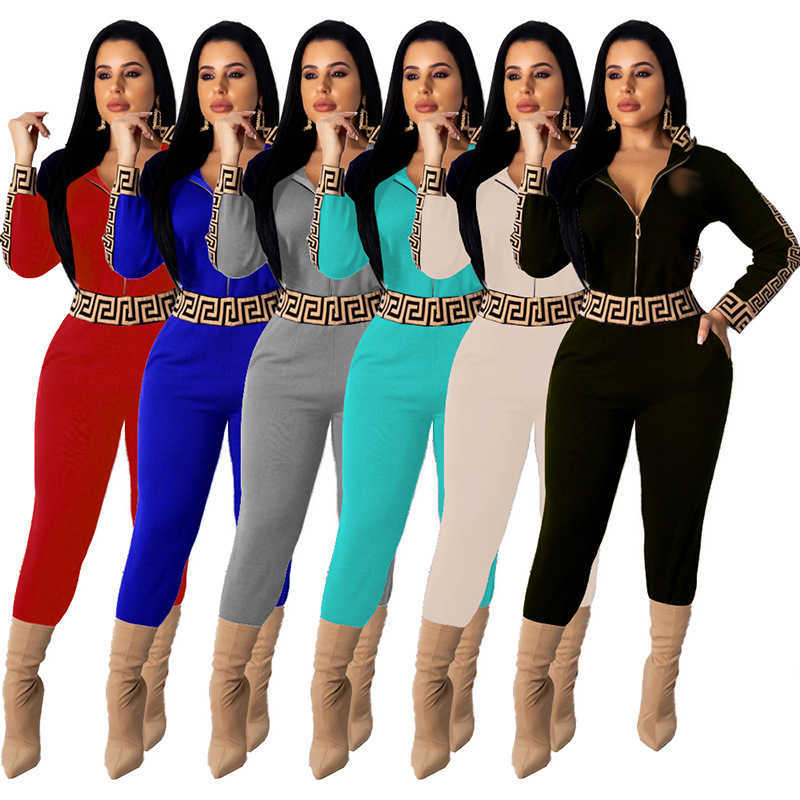 Women Designers tracksuits Clothes 2023 Spring and summer New brand Sports Fashion Digital Printing Black blue Two Piece Set