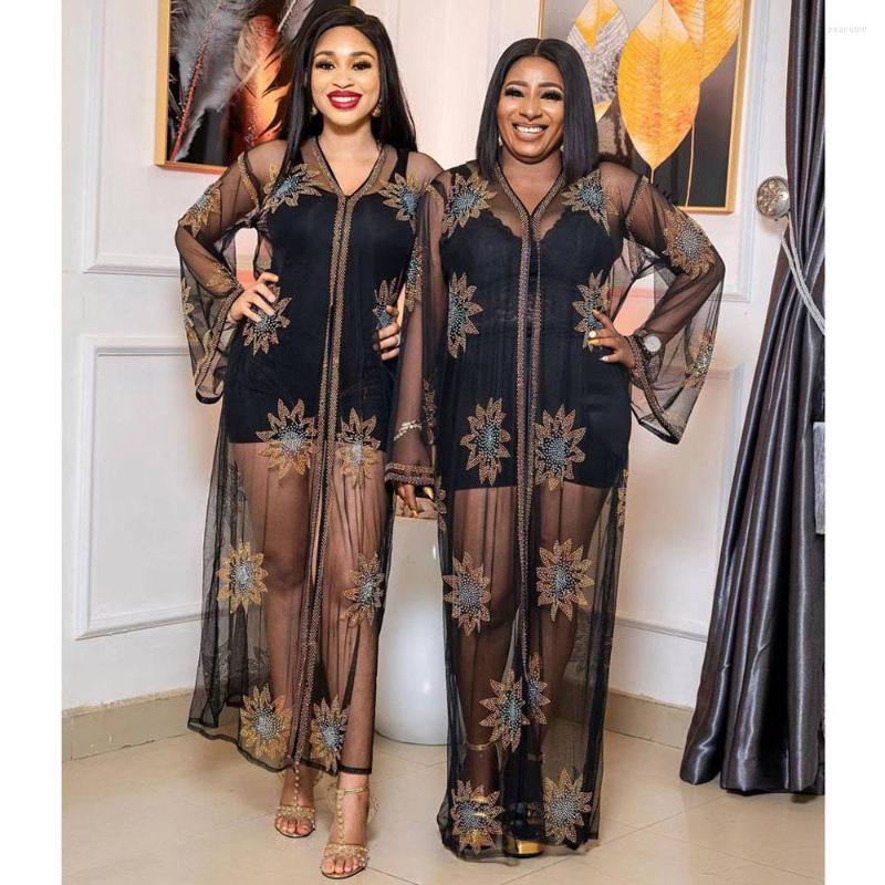 Ethnic Clothing Christmas African Dresses For Women 2023 Dashiki Sexy Black Mesh Diamonds Maxi Dress Party Clothes Robe Femme With Inner
Ethnic Clothing Christmas African Dresses For Women 2023 Dashiki Sexy Black Mesh Diamonds Maxi Dress Party Clothes Robe Femme With Inner