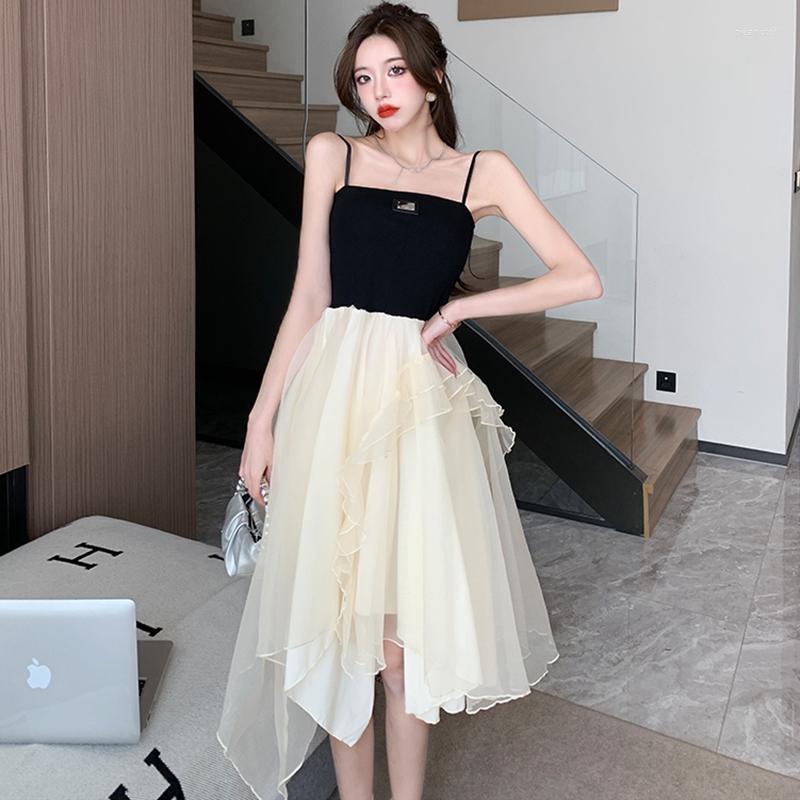 Casual Dresses 2023 Summer Women' Dress French Sweet Spliced Strap Off Shoulder Mesh, Picture color
Casual Dresses 2023 Summer Women' Dress French Sweet Spliced Strap Off Shoulder Mesh, Picture color
