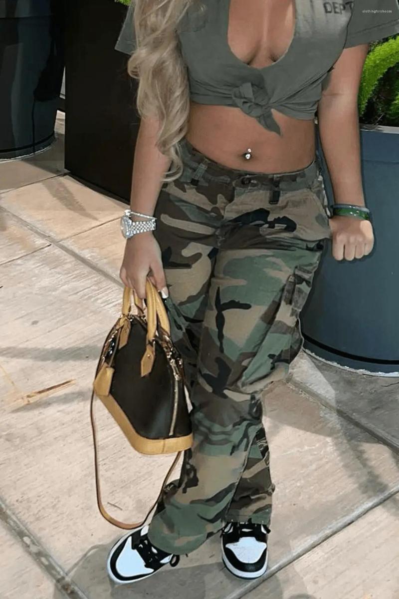 Pants Women Plus Size Camo Cargo High Waist Camouflage Print Parachute Baggy Straight Streetwear Techwear Trousers, Brown
Pants Women Plus Size Camo Cargo High Waist Camouflage Print Parachute Baggy Straight Streetwear Techwear Trousers, Brown