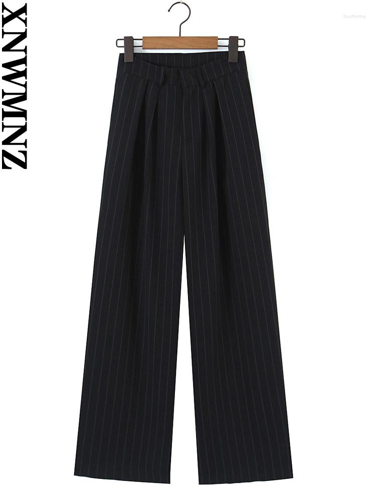 Women' Pants XNWMNZ 2023 Women Fashion Stripe Straight Woman Retro High Waist Zipper Side Pockets Female Chic Trousers, Picture color
Women' Pants XNWMNZ 2023 Women Fashion Stripe Straight Woman Retro High Waist Zipper Side Pockets Female Chic Trousers, Picture color