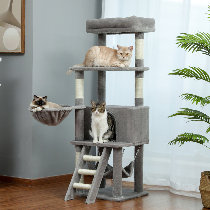Cat Furniture Scratchers Drop Tree Tall Tower with Large Condo Cozy Perch Bed Scratching Posts Toys 230606