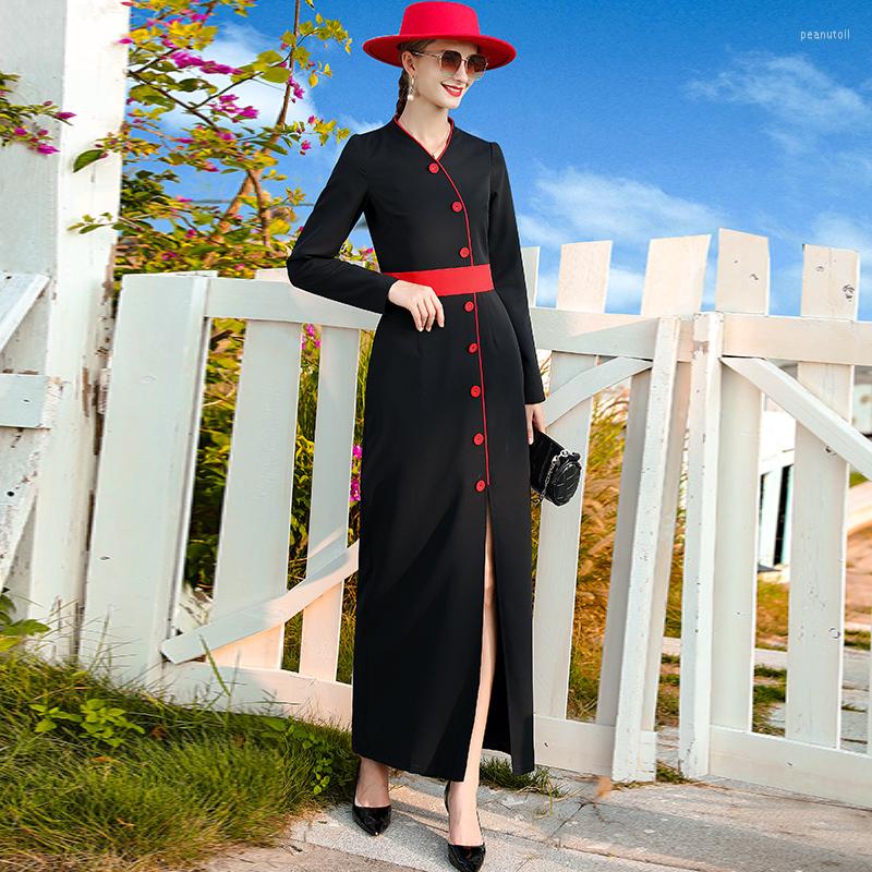 Casual Dresses Original Design Long Pencil Dress Office Lady Straight Split Women Sexy V-neck Party Evening Black Clothing Buttons
Casual Dresses Original Design Long Pencil Dress Office Lady Straight Split Women Sexy V-neck Party Evening Black Clothing Buttons