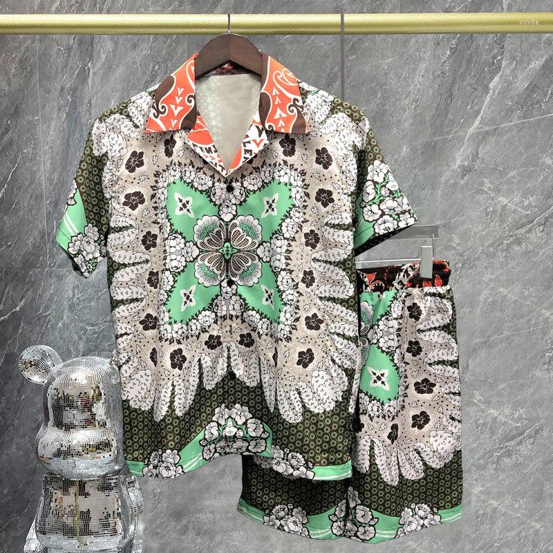 Men's Tracksuits Summer Short-sleeved Shirt Set Short Top For Men Ethnic Contrasting Graphic Print Lapel Streetwear Suit Casual Homme, Picture
Men's Tracksuits Summer Short-sleeved Shirt Set Short Top For Men Ethnic Contrasting Graphic Print Lapel Streetwear Suit Casual Homme, Picture