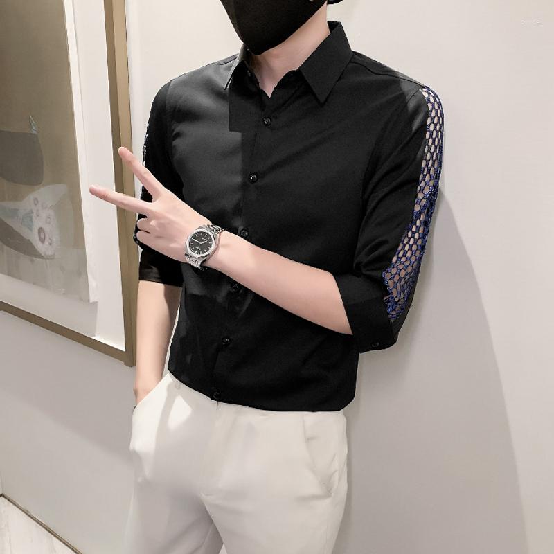 Men's Casual Shirts Plus Size 4XL-M Fashion Lace Spliced Half Sleeve For Men Clothing 2023 Slim Fit Club/Prom Tuxedo Black/White Sale
Men's Casual Shirts Plus Size 4XL-M Fashion Lace Spliced Half Sleeve For Men Clothing 2023 Slim Fit Club/Prom Tuxedo Black/White Sale
