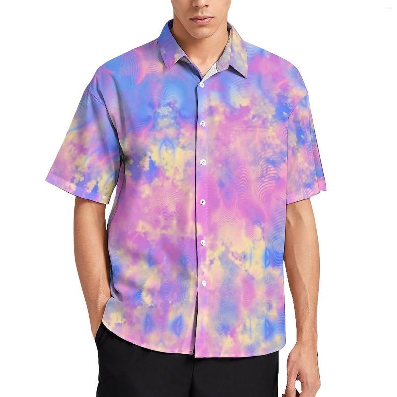 Men's Casual Shirts Tie Dye Texture Loose Shirt Vacation Pastel Pink Blue Yellow Hawaiian Design Short Sleeve Retro Oversize Blouses, Style-2
Men's Casual Shirts Tie Dye Texture Loose Shirt Vacation Pastel Pink Blue Yellow Hawaiian Design Short Sleeve Retro Oversize Blouses, Style-2