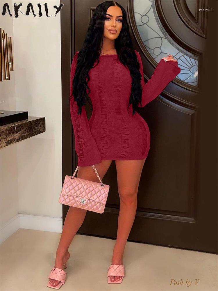 Casual Dresses Akaily Summer Knit See Through Solid For Women 2023 O Neck Long Sleeve Dress Bodycon Pink Backless Mini Female, Black
Casual Dresses Akaily Summer Knit See Through Solid For Women 2023 O Neck Long Sleeve Dress Bodycon Pink Backless Mini Female, Black