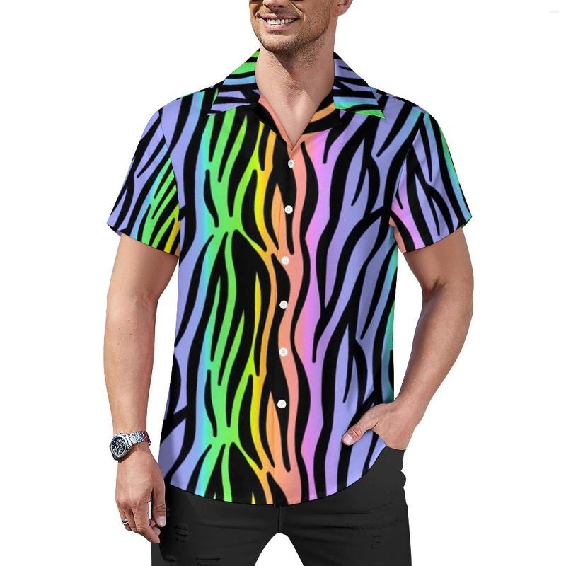 Men' Casual Shirts Rainbow Tiger Print Blouses Man Colorful Stripes Summer Short Sleeves Custom Vintage Oversized Beach Shirt Gift, Style-3
Men' Casual Shirts Rainbow Tiger Print Blouses Man Colorful Stripes Summer Short Sleeves Custom Vintage Oversized Beach Shirt Gift, Style-3