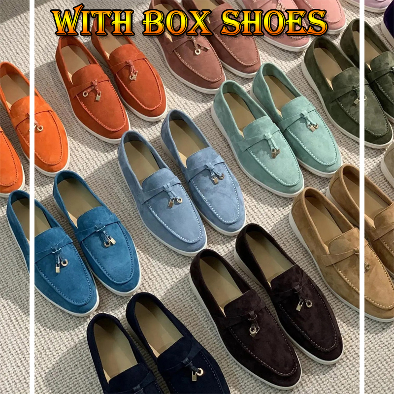 Designer Loro Piana Walk Charms Embellished Casual Shoes LoroPiana Mens Womens Suede Loafers Couple Shoe Genuine Leather Flat For Men Women Factory direct sales
Designer Loro Piana Walk Charms Embellished Casual Shoes LoroPiana Mens Womens Suede Loafers Couple Shoe Genuine Leather Flat For Men Women Factory direct sales