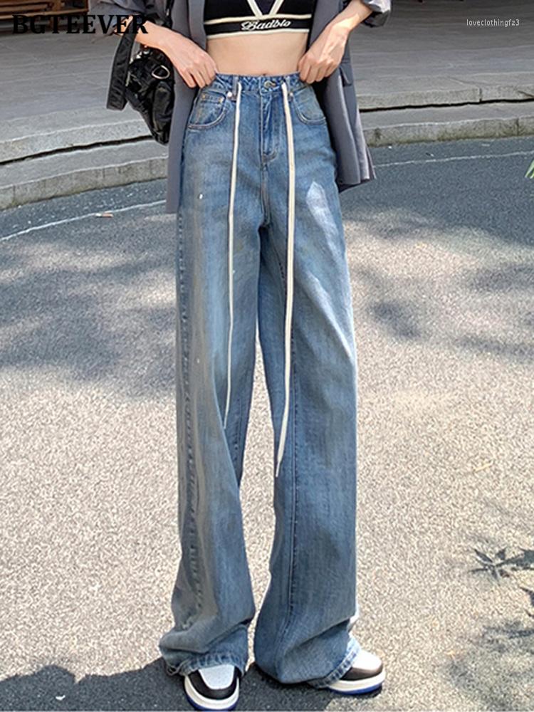 Women's Jeans BGTEEVER Chic Spring Summer Loose Female Drawstring Wide Leg High Waist Ladies Floor-Length Straight Denim Pants 2023, Retro blue
Women's Jeans BGTEEVER Chic Spring Summer Loose Female Drawstring Wide Leg High Waist Ladies Floor-Length Straight Denim Pants 2023, Retro blue