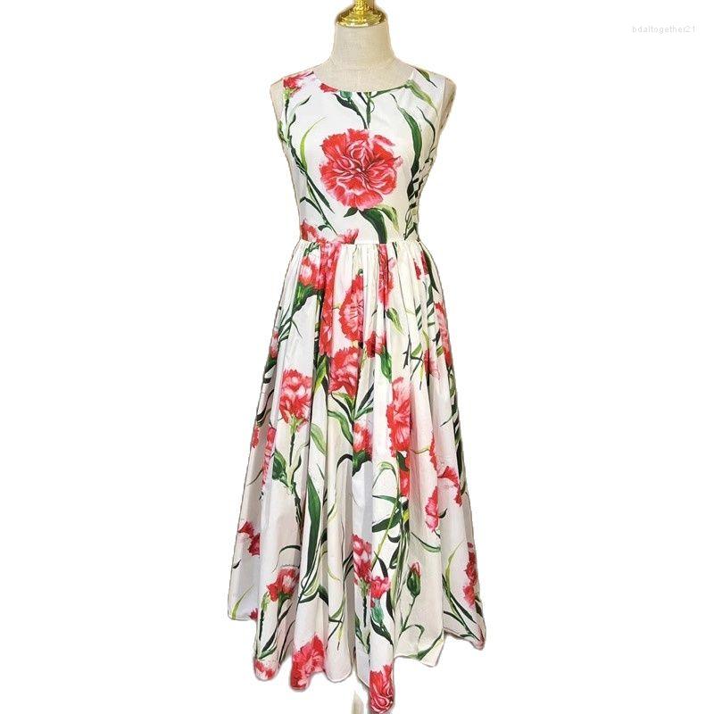 Casual Dresses High Quality Summer Women Fashion Runway Beach Holiday Long Dress Sexy Floral Printed Sleeveless Tank Vestidos M523, Red
Casual Dresses High Quality Summer Women Fashion Runway Beach Holiday Long Dress Sexy Floral Printed Sleeveless Tank Vestidos M523, Red