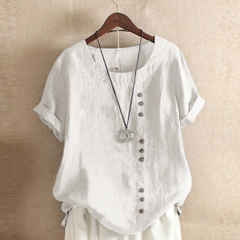 Women's Blouses Summer Buttons Tops Vintage Solid Short Sleeve White Blouse Blue Casual Loose Cotton Linen Ladies Blusa Feminina
Women's Blouses Summer Buttons Tops Vintage Solid Short Sleeve White Blouse Blue Casual Loose Cotton Linen Ladies Blusa Feminina