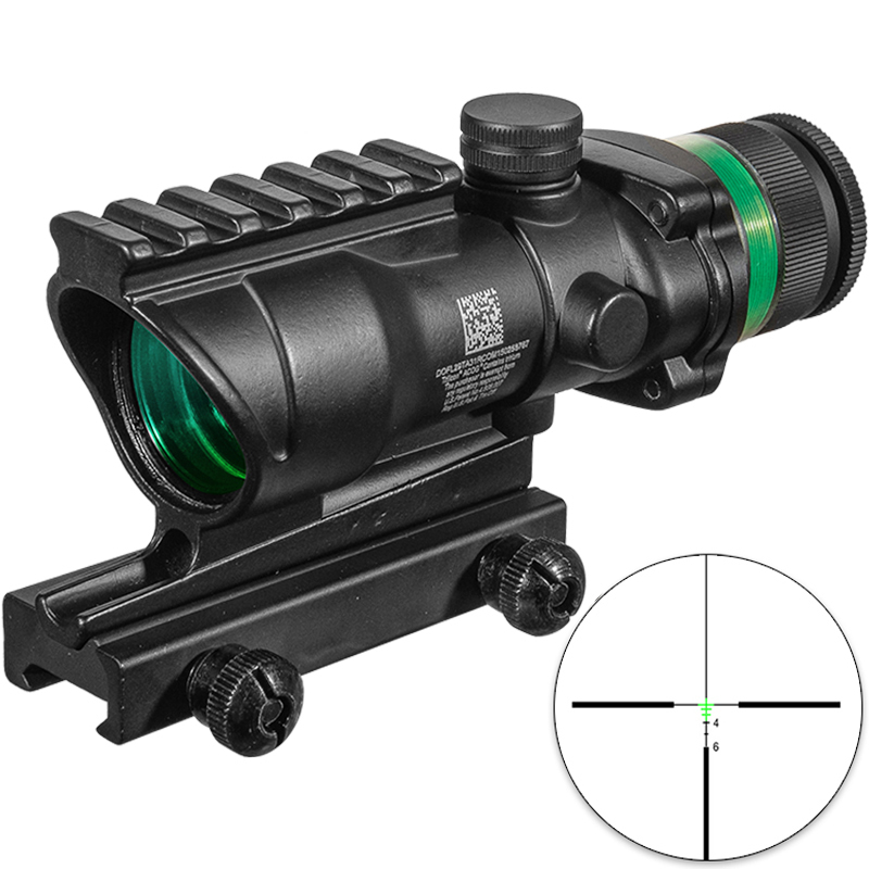Trijicon ACOG BLACK Color Tactical style 4x32 rifle scope red dot Green Optical fiber 20mm Rail
Trijicon ACOG BLACK Color Tactical style 4x32 rifle scope red dot Green Optical fiber 20mm Rail
