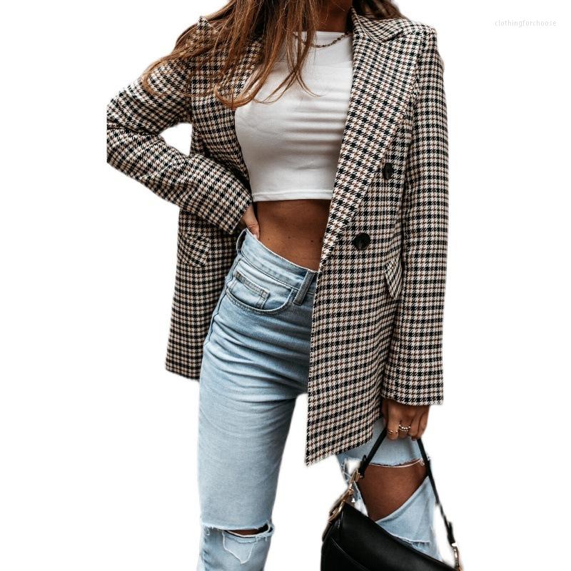 Women' Suits Women' Blazer Check Suit Jacket Button Plaid Printed Long Sleeve Coat Vintage Tops, Beige
Women' Suits Women' Blazer Check Suit Jacket Button Plaid Printed Long Sleeve Coat Vintage Tops, Beige