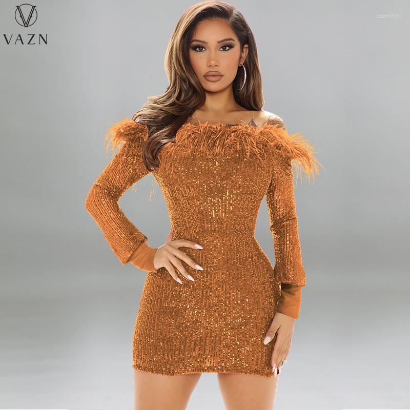 Casual Dresses VAZN 2023 Pure Color Lady Mini Short Dress Fashion High Street Style Long Sleeve Card Shoulder Sequins, Black
Casual Dresses VAZN 2023 Pure Color Lady Mini Short Dress Fashion High Street Style Long Sleeve Card Shoulder Sequins, Black