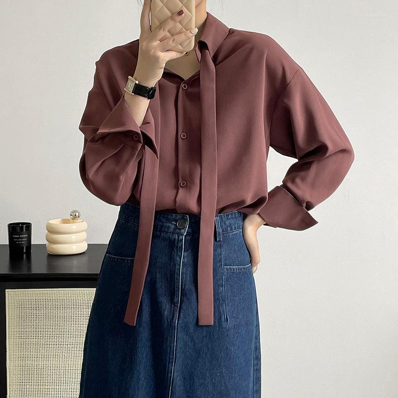 Women's Blouses Suninbox Office Lady Long Sleeve Satin Blouse Thick Women With Bow Casual Coffee Shirts Top 2023, Retro cafe
Women's Blouses Suninbox Office Lady Long Sleeve Satin Blouse Thick Women With Bow Casual Coffee Shirts Top 2023, Retro cafe