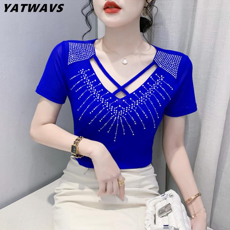 Women's T Shirts -3XL Summer High-End Short Sleeved V-Neck Women's T-Shirt Fashion Sexy Diamond Mesh Tops High Strecth Hollow Out Tees, Picture color
Women's T Shirts -3XL Summer High-End Short Sleeved V-Neck Women's T-Shirt Fashion Sexy Diamond Mesh Tops High Strecth Hollow Out Tees, Picture color