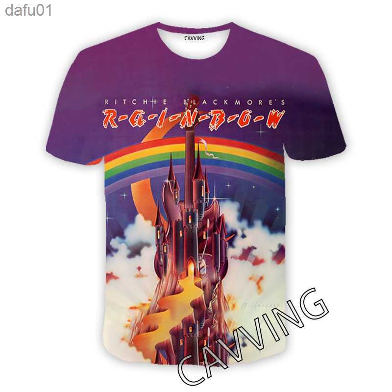 CAVVING 3D Printed Rainbow Rock Casual T-shirts Hip Hop T Shirts Harajuku Styles Tops Clothing for Men/women L230520