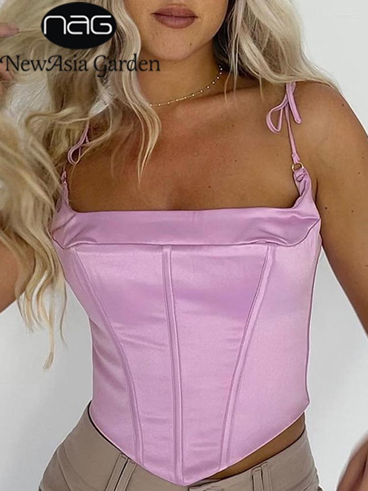 Women's Tanks Asia Solid Camis Tops Women Satin Lace Up Boned 2 Layers Sexy Corset Top Streetwear Holiday Bustier Cropped Summer Mujer, Lilac
Women's Tanks Asia Solid Camis Tops Women Satin Lace Up Boned 2 Layers Sexy Corset Top Streetwear Holiday Bustier Cropped Summer Mujer, Lilac