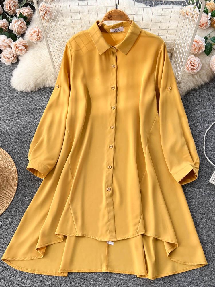 Casual Dresses Women Sping Autumn Dress Japanese Style Slouchy Loose Long Sleeve Lapel Shirt Irregular Chic Big Swing A-line Vestidos D2528, Pink
Casual Dresses Women Sping Autumn Dress Japanese Style Slouchy Loose Long Sleeve Lapel Shirt Irregular Chic Big Swing A-line Vestidos D2528, Pink