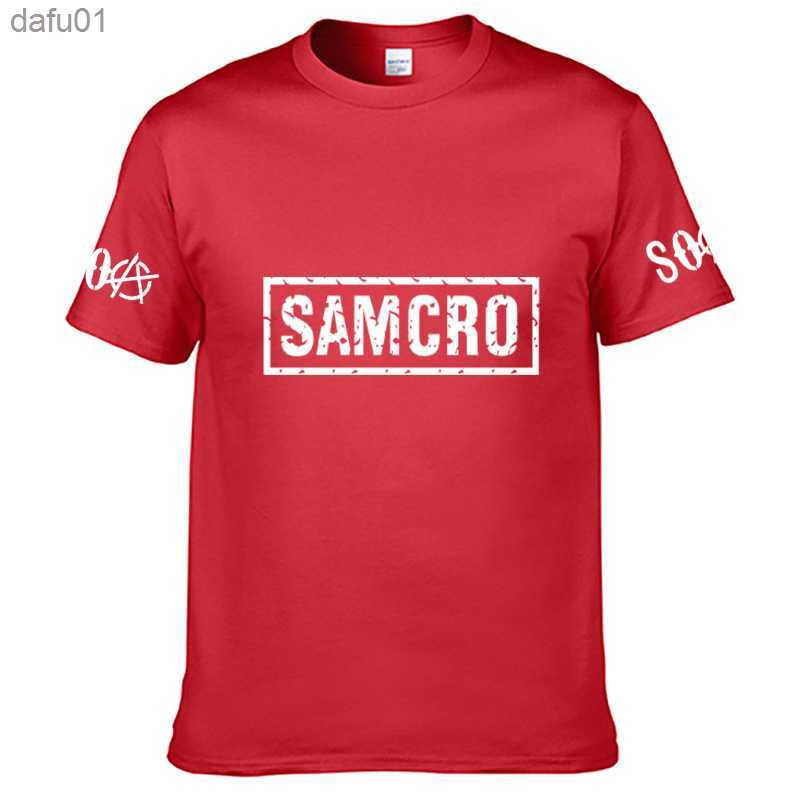 Summer Mens T-Shirt Sons of anarchy Print SAMCRO Cotton Casual Short Sleeve Man Fashion Harajuku High Quality Unisex T Shirts L230520