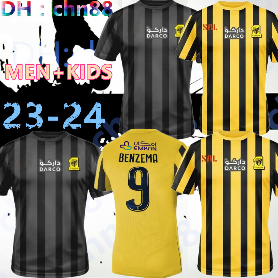 2023 2024 Al Ittihad Soccer Jerseys 23/24 Hamdallah Romarinho Benzema Camara Home Away Jerseys Costa Coronado Hegazy pre match training jersey Football Shirt, 23-24 away
2023 2024 Al Ittihad Soccer Jerseys 23/24 Hamdallah Romarinho Benzema Camara Home Away Jerseys Costa Coronado Hegazy pre match training jersey Football Shirt, 23-24 away