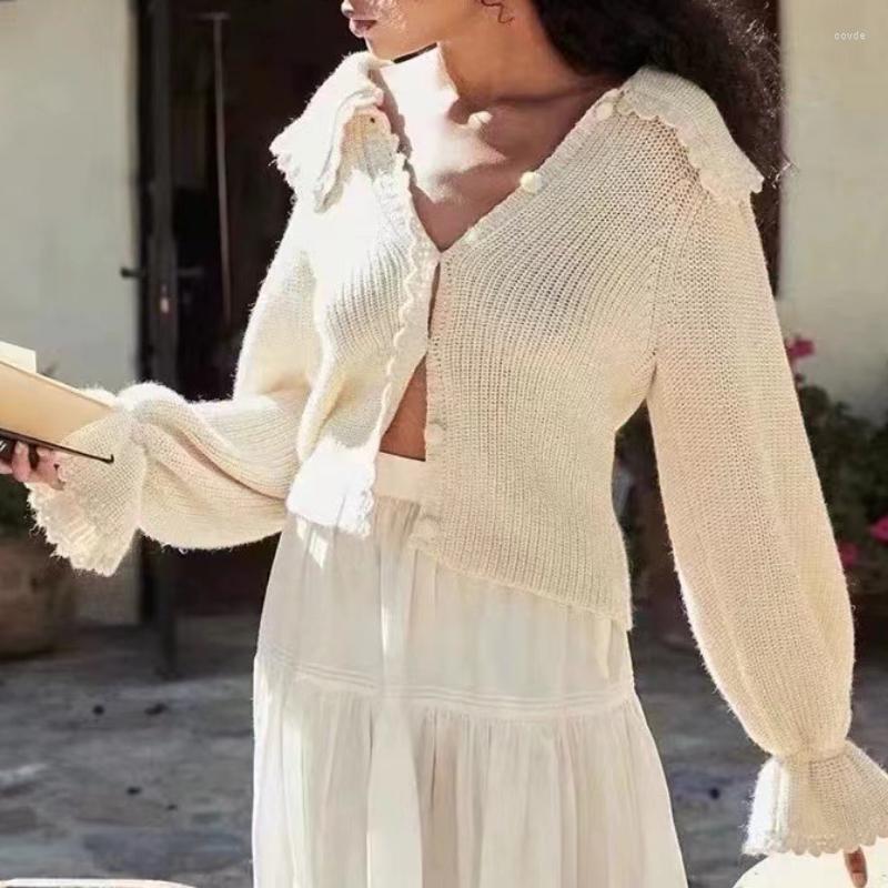 Women's Knits Autumn And Winter Ladies Lapel Crochet Wool Knitwear2023 Women's Retro Loose Single-breasted Sweater Cardigan, Off white
Women's Knits Autumn And Winter Ladies Lapel Crochet Wool Knitwear2023 Women's Retro Loose Single-breasted Sweater Cardigan, Off white