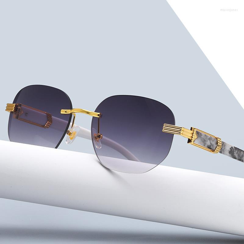 Sunglasses Vintage Round Rimless SunglassesMen Women Chic Framless Oval Shades Marble Wood Frame Sun Glasses UV400 Eyeglasses Accessories
Sunglasses Vintage Round Rimless SunglassesMen Women Chic Framless Oval Shades Marble Wood Frame Sun Glasses UV400 Eyeglasses Accessories