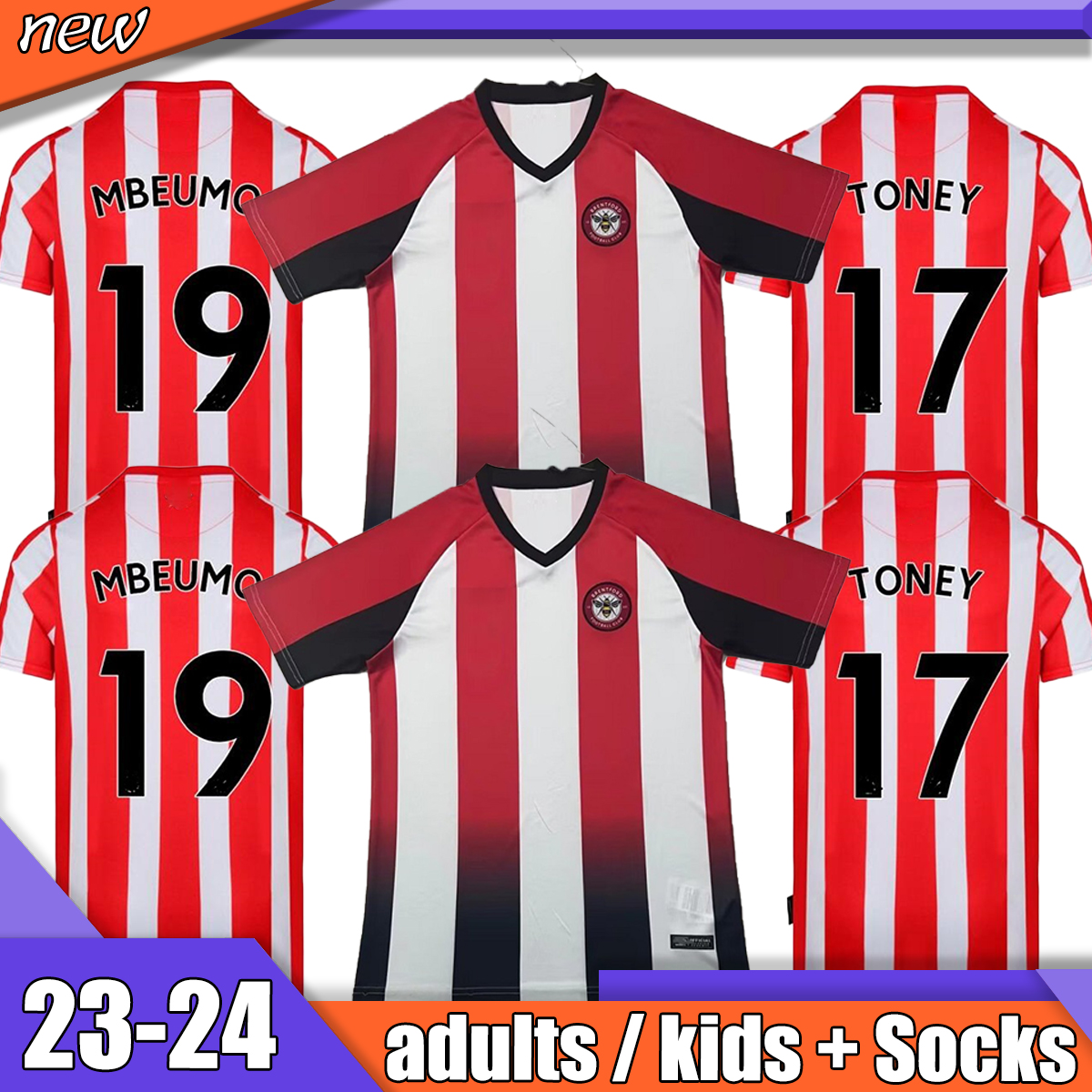 TONEY 23 24 Brentfords Home Soccer Jerseys 2023 2024 Adult MBEUMO HENRY Second red football shirts maillots de football top thai quality Jerseys de futbol, 02
TONEY 23 24 Brentfords Home Soccer Jerseys 2023 2024 Adult MBEUMO HENRY Second red football shirts maillots de football top thai quality Jerseys de futbol, 02
