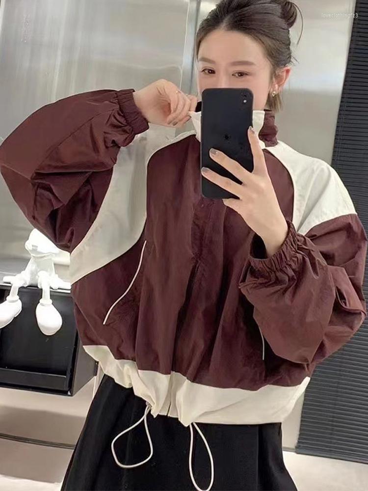 Women' Jackets Women Patchwork Jacket Zip Up Harajuku Windbreaker Female Oversized Loose Korean Fashion Lightweight Sweatshirt Clothes, Gray
Women' Jackets Women Patchwork Jacket Zip Up Harajuku Windbreaker Female Oversized Loose Korean Fashion Lightweight Sweatshirt Clothes, Gray