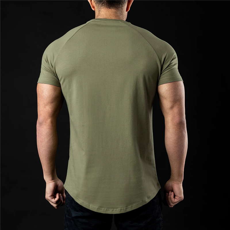 Men's T-Shirts Plain T Shirt Men Fashion Tee Shirts Summer Cotton Short Sleeve Tshirt Fitness Mens Gym Clothing Casual Sports T Shirts 230606