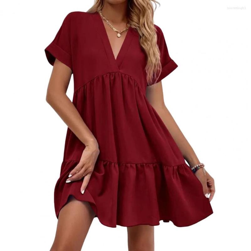Party Dresses Short Sleeves Ruffled Hem Women Mini Dress Boho Loose Solid Color Patchwork A-line Ladies Beach Summer 2023, Sky blue
Party Dresses Short Sleeves Ruffled Hem Women Mini Dress Boho Loose Solid Color Patchwork A-line Ladies Beach Summer 2023, Sky blue