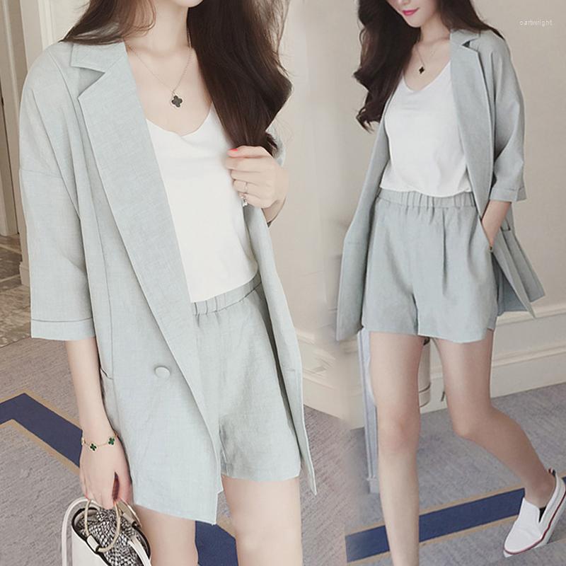 Work Dresses 2 Piece Set Women Fashion Casual Cotton And Linen Small Suit Female Temperament Wide Leg Shorts Two-piece Summer Dress
Work Dresses 2 Piece Set Women Fashion Casual Cotton And Linen Small Suit Female Temperament Wide Leg Shorts Two-piece Summer Dress
