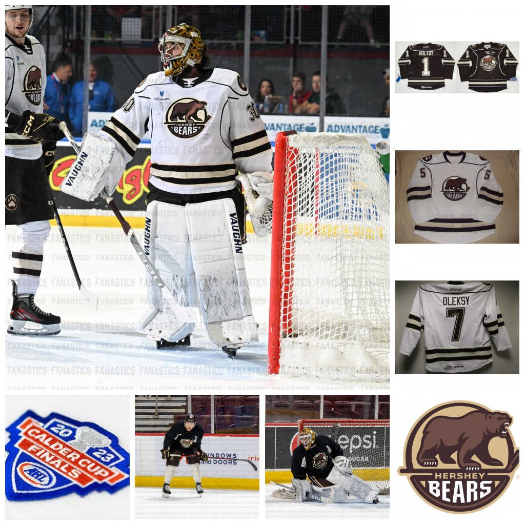 2023 CalderCup Hershey Bears Jerseys Brayden Holtby Nick Naumenko Brayden Holtby Schill Oleksy Bourque Larsen Tanguay Dore Custom VECCHIONE CHAMPION, White with 2023 final patch mens s-3xl
2023 CalderCup Hershey Bears Jerseys Brayden Holtby Nick Naumenko Brayden Holtby Schill Oleksy Bourque Larsen Tanguay Dore Custom VECCHIONE CHAMPION, White with 2023 final patch mens s-3xl