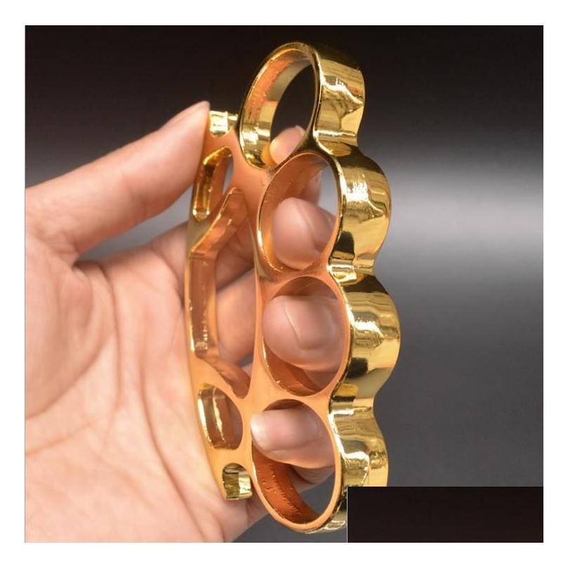 Other Metal Thickened Round Head Knuckle Duster Finger Fist Buckle Selfdefense Tiger Knuckles Ring Outdoor Pocket Edc Defense Tool D Dhnki