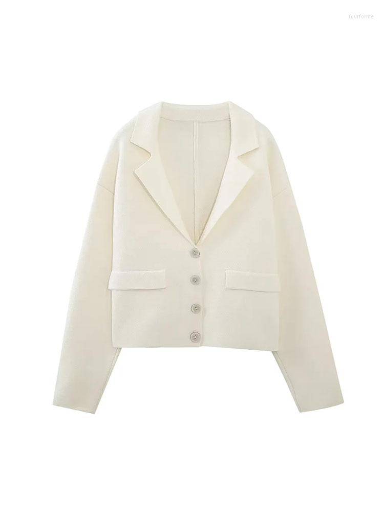 Women' Jackets Nlzgmsj Crop Sweater Jacket Women Temperament Simple Ladies Spring Pure Basic Notched All-match Outwear, Picture shown
Women' Jackets Nlzgmsj Crop Sweater Jacket Women Temperament Simple Ladies Spring Pure Basic Notched All-match Outwear, Picture shown