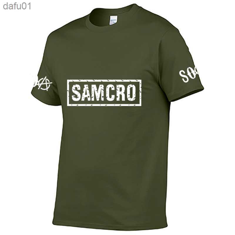 Summer Mens T-Shirt Sons of anarchy Print SAMCRO Cotton Casual Short Sleeve Man Fashion Harajuku High Quality Unisex T Shirts L230520
