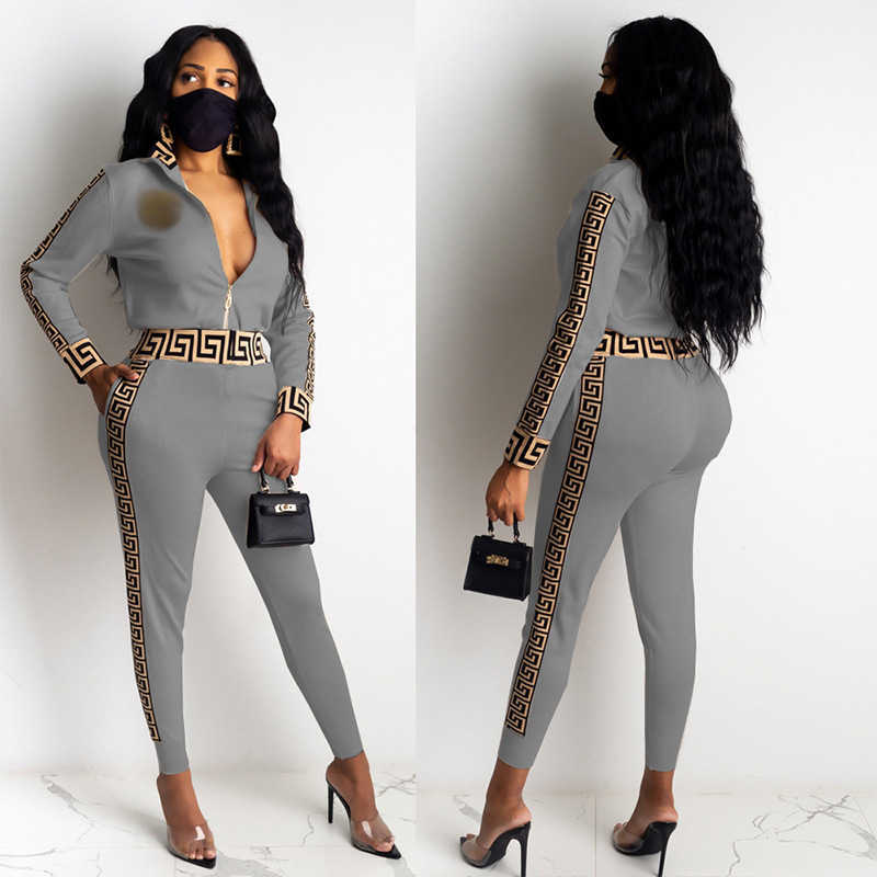 Women Designers tracksuits Clothes 2023 Spring and summer New brand Sports Fashion Digital Printing Black blue Two Piece Set