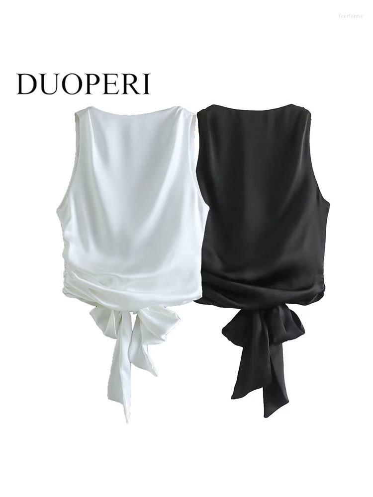 Women' Tanks DUOPERI Women Fashion Solid Backless Bowed Tank Tops Vintage O-Neck Sleeveless Female Chic Lady Vest Top, Black
Women' Tanks DUOPERI Women Fashion Solid Backless Bowed Tank Tops Vintage O-Neck Sleeveless Female Chic Lady Vest Top, Black