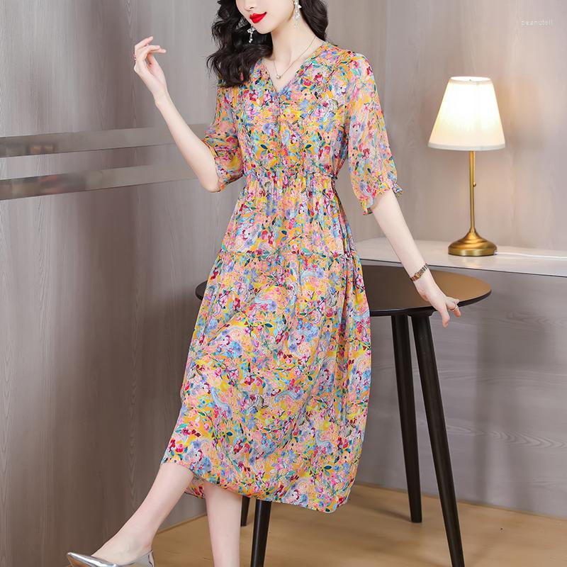 Casual Dresses 2023 Dress Women's Summer Vacation High-end Large Size Loose And Thin Floral Skirt, Mixed color
Casual Dresses 2023 Dress Women's Summer Vacation High-end Large Size Loose And Thin Floral Skirt, Mixed color