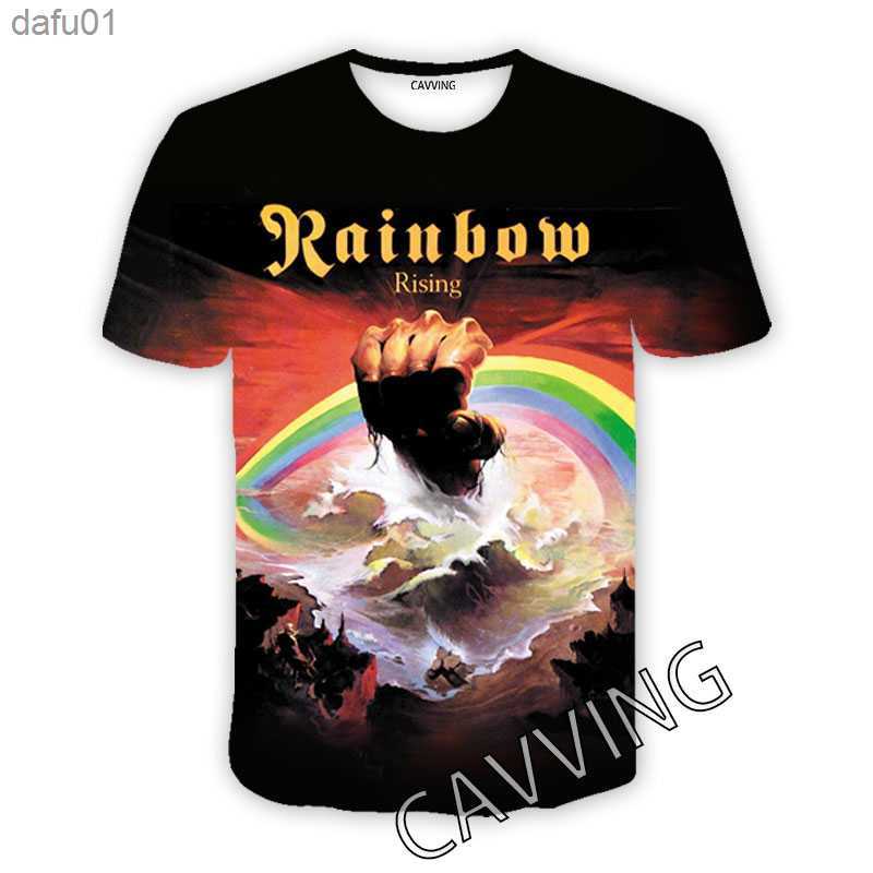 CAVVING 3D Printed Rainbow Rock Casual T-shirts Hip Hop T Shirts Harajuku Styles Tops Clothing for Men/women L230520