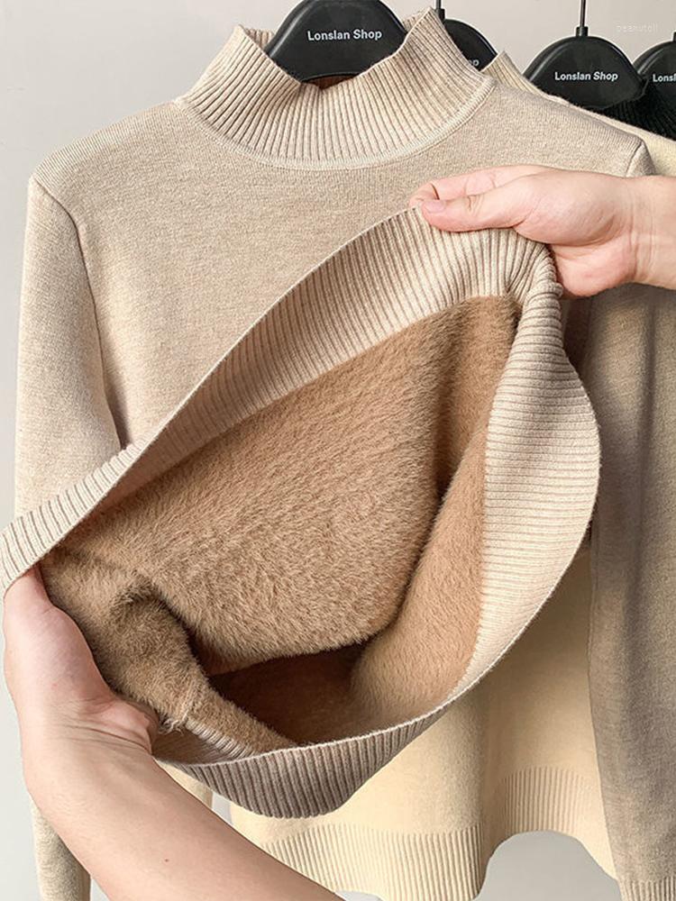 Women' Sweaters Half Turtleneck Knitted Sweater Women Fleece Lined Warm Knitwear Base Shirt Winter Fashion Slim Knit Pullovers Casual, Black
Women' Sweaters Half Turtleneck Knitted Sweater Women Fleece Lined Warm Knitwear Base Shirt Winter Fashion Slim Knit Pullovers Casual, Black