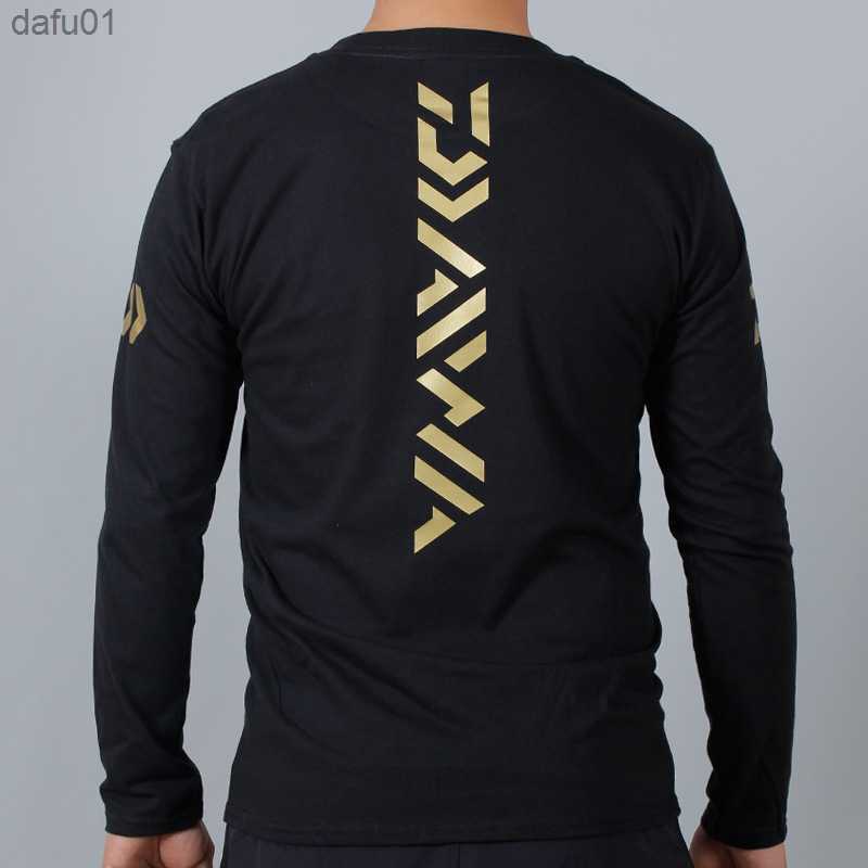 2021 New Men Fishing Clothing Long Sleeve Outdooe Breathable Daiwa Clothing T Shirts Plus Size Cotton Fishing Clothes Sports Tee L230520