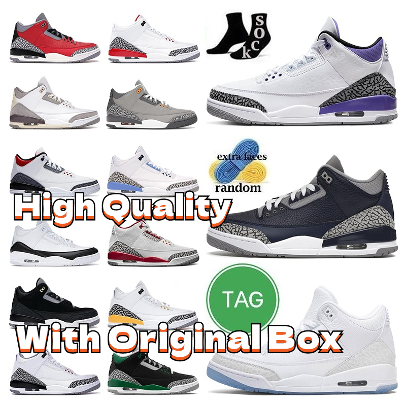 With Box Men basketball shoes 3s jumpman 3 Cardinal Red Pine Green Racer Blue Cool Grey Hall of Fame Court Purple Laser Orange mens trainers outdoor sports sneakers
With Box Men basketball shoes 3s jumpman 3 Cardinal Red Pine Green Racer Blue Cool Grey Hall of Fame Court Purple Laser Orange mens trainers outdoor sports sneakers