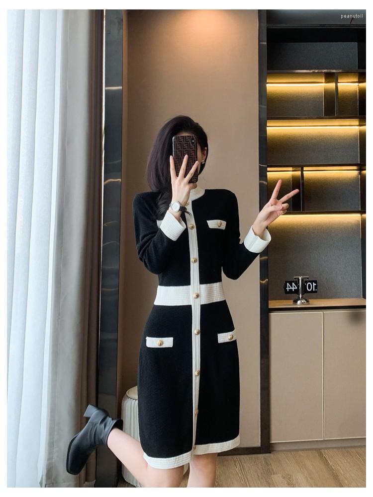 Casual Dresses CHARMNE Autumn/Winter French Thousand Gold Celebrity Temperament Slim Fit Inner Wrap Hip Skirt Small Fragrant Knit Dress
Casual Dresses CHARMNE Autumn/Winter French Thousand Gold Celebrity Temperament Slim Fit Inner Wrap Hip Skirt Small Fragrant Knit Dress