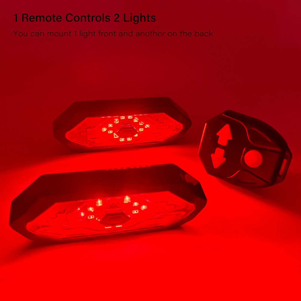 Bike Lights Bicycle Turn Signal Light Wireless Remote Control USB Rechargeable Front Rear Bike Tail Lights for Bicycles Scooters MTB Road 230606
