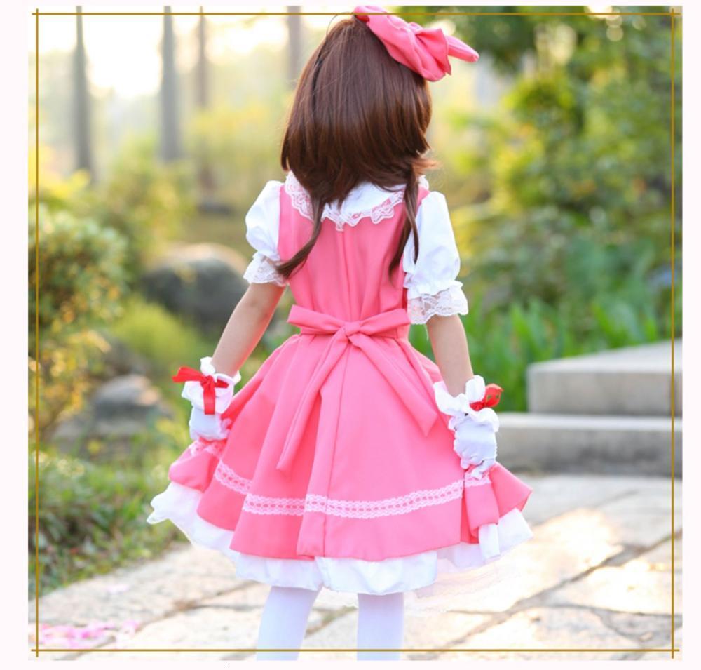 Cosplay Girls Pink Card Captor Sakura Kinomoto Sakura Princess Dress Cosplay Costume Lolita Dress Costumes For Kids Party 230606